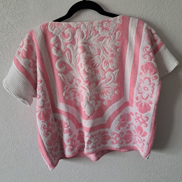 Vintage Pink Bath Towel Shirt - Picture 4 of 5